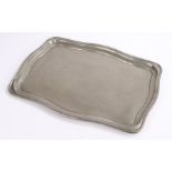 Tudric Pewter for Liberty pewter tray, with an undulating edge, 46cm diameter