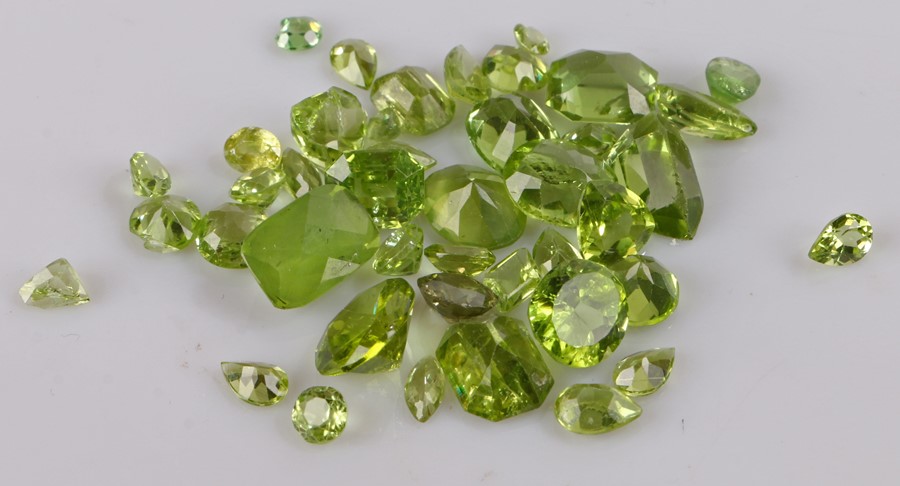 Collection of unmounted peridot, 53.34 carats in total