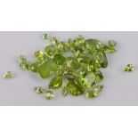 Collection of unmounted peridot, 53.34 carats in total