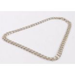 Silver chain link necklace, 51cm long, 68gNo visible condition issues