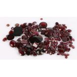 Collection of garnets, various cuts and sizes, 167.74 carat in total