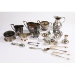 Collection of silver plated wares, to include sauce boats, milk jugs, trophy's etc, (qty)