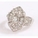 Silver ring set with cubic zirconia, ring size N 1/2, 6.4gNo visible condition issues