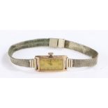 Genex ladies 9 carat gold wrist watch, with steel bracelet