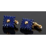 Lapis lazuli and pearl cufflinks