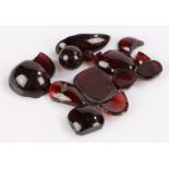 Collection of garnets, various cuts and sizes, 94.45 carat in total