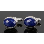 Pair of lapis lazuli cufflinks