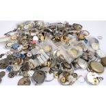 Collection of wristwatch parts and cases, (qty)