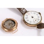 Two 9 carat gold wristwatches, AF condition, (2)