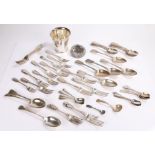 Silver plated wares, to include an Art Nouveau ice bucket of small size, a Walker and Hall Patent