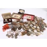 Collection of coins, to include some pre 1947, copper coins, World Coins, etc, (qty)