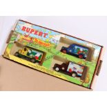 Rupert 75th Anniversary die cast vehicle set by Lledo