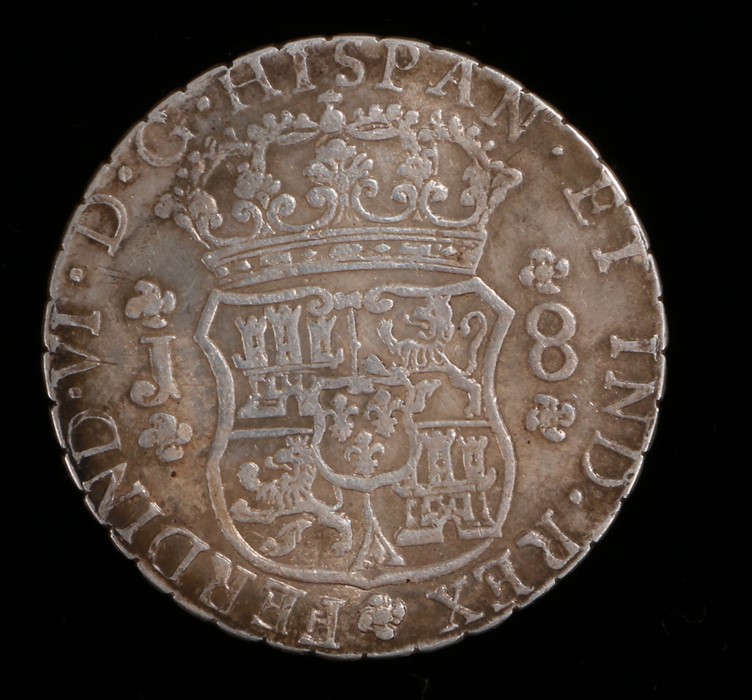 Spainish Colonial Pillar, Peru 8 Reales, 1755