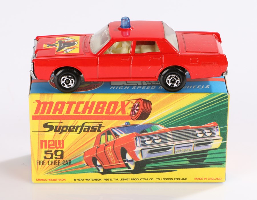 Matchbox Superfast Fire Chief Car new 59, boxed as new