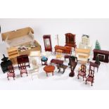 Collection of doll house furniture, to include various room setting, together with interior