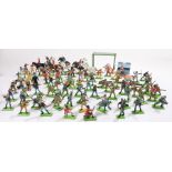 Britains Deetail and other model figures, to include Scottish and German soldiers, cowboys and