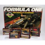 Scalextric Formula One Silverstone set C.741, Scalextric Dunlop Bridge C.700 in box, Scalextric