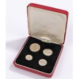 Elizabeth II Four Coin Maundy Set, 1963, cased
