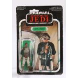 Palitoy Lando Calrissian (Skiff Guard Disguise), Star Wars, Return of the Jedi, 1984, upon a 65 back