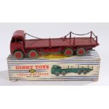 Dinky Toys, 905 Foden Flat Truck with chains, second type in maroon, boxed