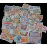 Banknotes, to include World examples, Papua New Guinea, Japan, Italy, Romania, France, Germany, Etc,
