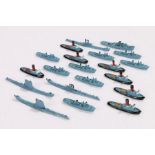 Triang Minic 1:1200 scale model ships, M.810 H.M.S. Turmoil, four M.803 H.M.S. Picton, four M.806