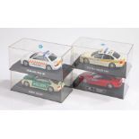 Scalextric police cars, BMW Polizei, Subaru, Vauxhall Vectra, Metropolitan Police Vauxhall Vectra,