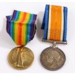 First World War Pair of medals, Victory and War medal (806180 DVR. A. FAIERS. R.A.) (2)