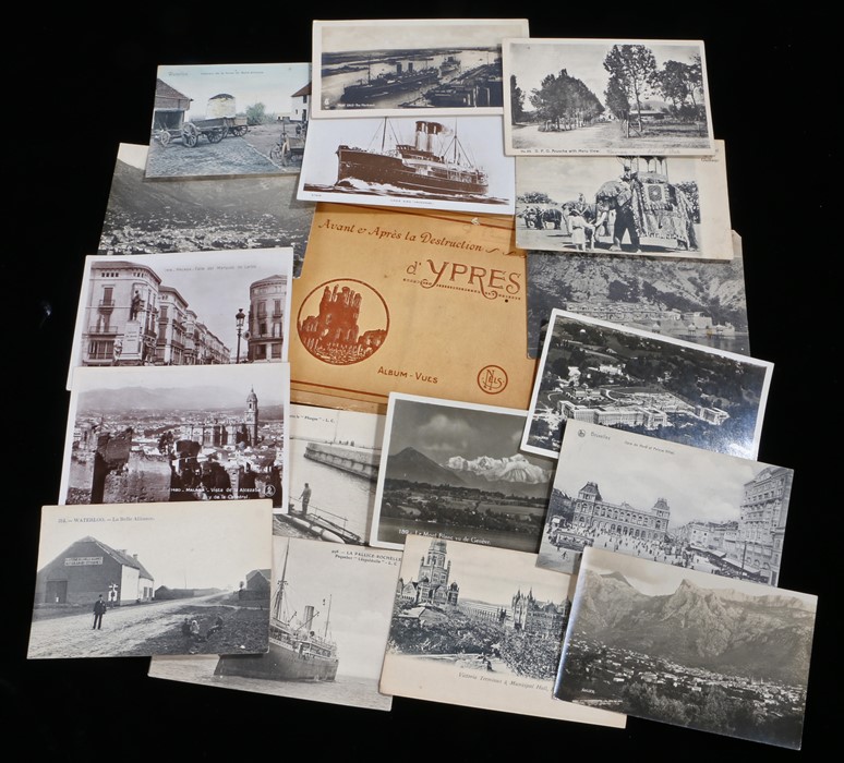 Collection of postcards, to include Ships, Travel, La Pallice Rochelle submarine base, Mont Blanc,