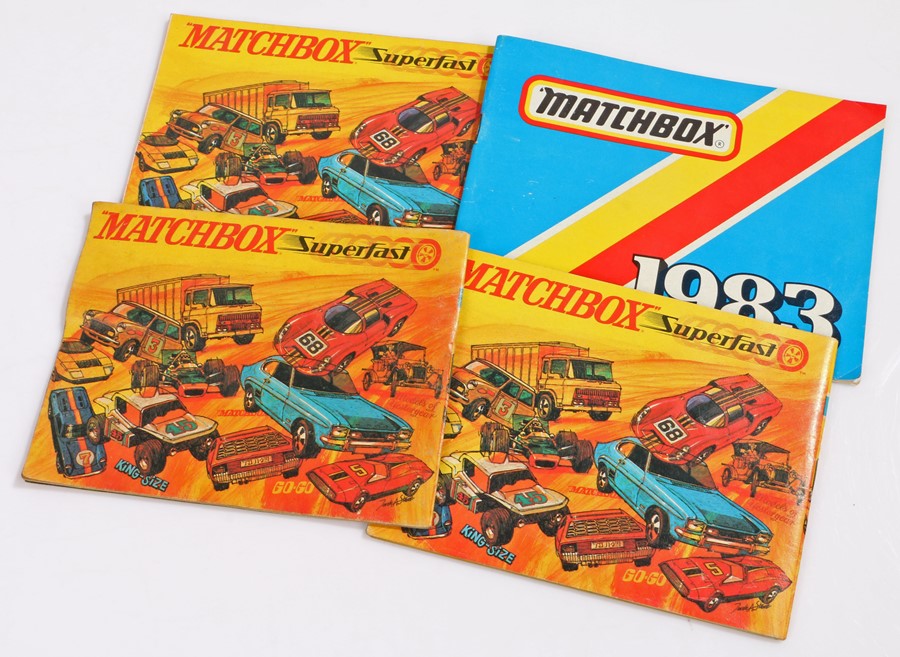 Matchbox Superfast Collectors Catalogue 3 x1970 1 x 1983. (4)