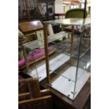 Two glazed display cabinets, 45cm and 76cm diameter, (2)