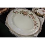 Three large pottery meat platters/plates