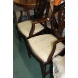 Set of four Regency style mahogany dining chairs, (4)