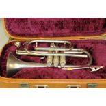 Boosey & Hawkes trumpet, cased, made in Malta