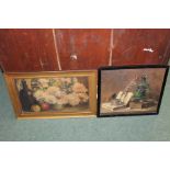 Early 20th Century British school, two still life's on boards, (2)