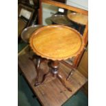 furniture, to include a table, two occasional tables, a mirror and stool, (5)