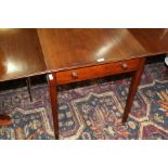 19th Century mahogany Pembroke table, with a drawer to the frieze