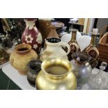 Collection of decorative vases, each of large size in various forms, (qty)