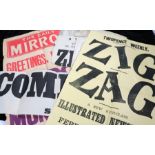 Collection of late Victorian newspaper posters, for Zig Zag, various sizes and designs, (qty)