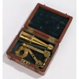 Cary/Gould-type lacquered brass portable compound microscope, Cary, London, circa 1825, the gilt