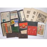 Japanese Ephemera, to include Kokokkai advertising, sheets, covers and art magazine sheets, (qty)