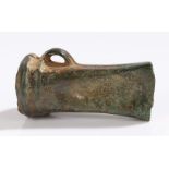 British Bronze age axe head, 1000 B.C. looped and socketed head, 8cm long