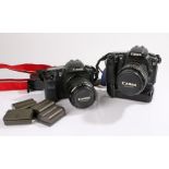 Canon EOS 20D digital camera body with BG-E2 battery grip, Canon zoom lens EF 28-105mm 1:3.5-4.5