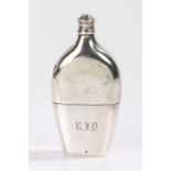 George III silver hip flask, London 1793, maker Henry Chawner, the screw cap above a tapering body