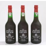 Calem Porto 1963 vintage port, 20%, 75l, three bottles, (3)