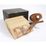 Early 20th Century slide viewer, with folding handle and adjustable slide, together with a