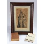 Henry Batley (1846-1932), etching depicting Ellen Terry (1847-1928) as Lady Macbeth, signed by the