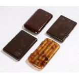 Collection of four Bakelite cigar cases, each housing cigars