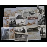 Collection of early Aviation photographic postcards, to include Flying at Hendon, Mr Whitehouse