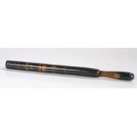 William IV painted truncheon, painting in black with gilt heightened decoration W.R. IV above a